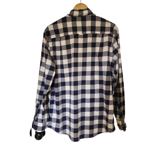 Club Room Men's Blue Tartan Plaid Classic Fit Button Down Shirt Size XL - Picture 2 of 4